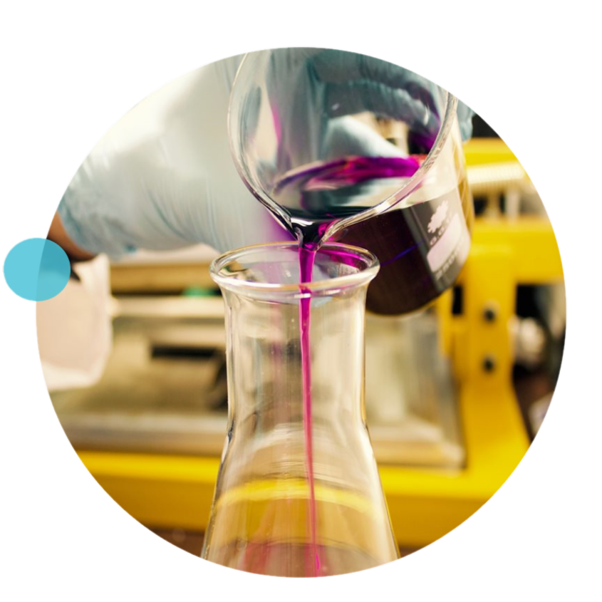 residuo liquido de color